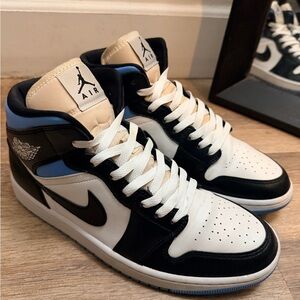 Nike Air Jordan 1 Mid University Blue UNC BQ6472-102 Women 11